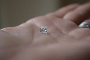 Photo of the diamond won by the Sarata family at a charity event. (Photo: Kristen Sarata)